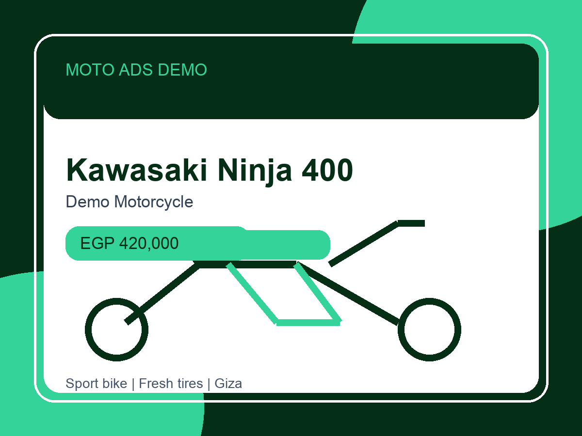 kawasaki ninja 400 demo motorcycle